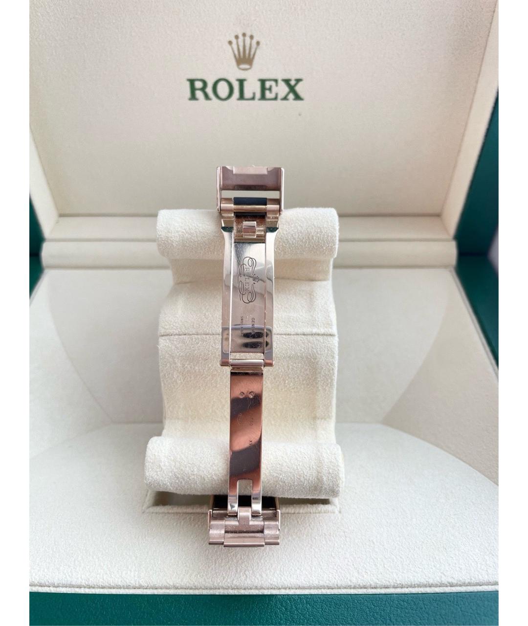 ROLEX Черные часы из розового золота, фото 6