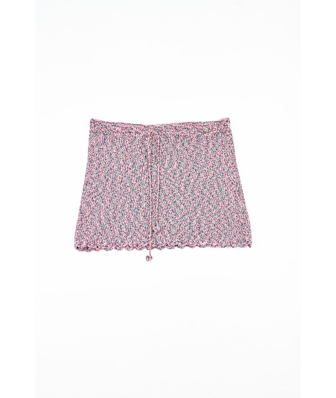 CHANEL Розовая хлопковая юбка мини, фото 5