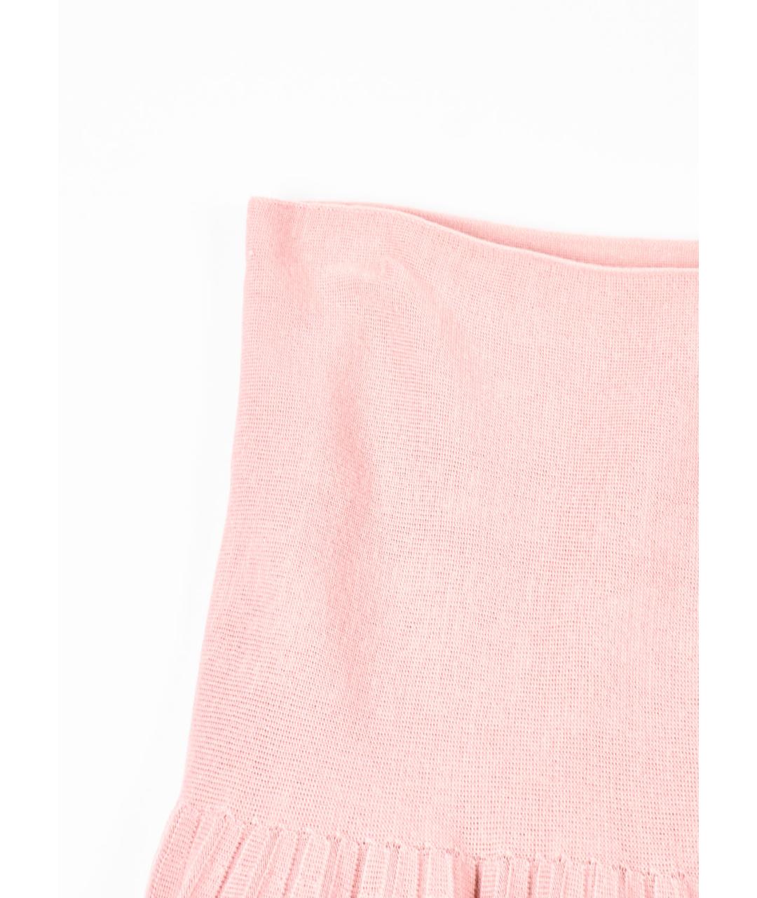 CHANEL Розовая шерстяная юбка мини, фото 4