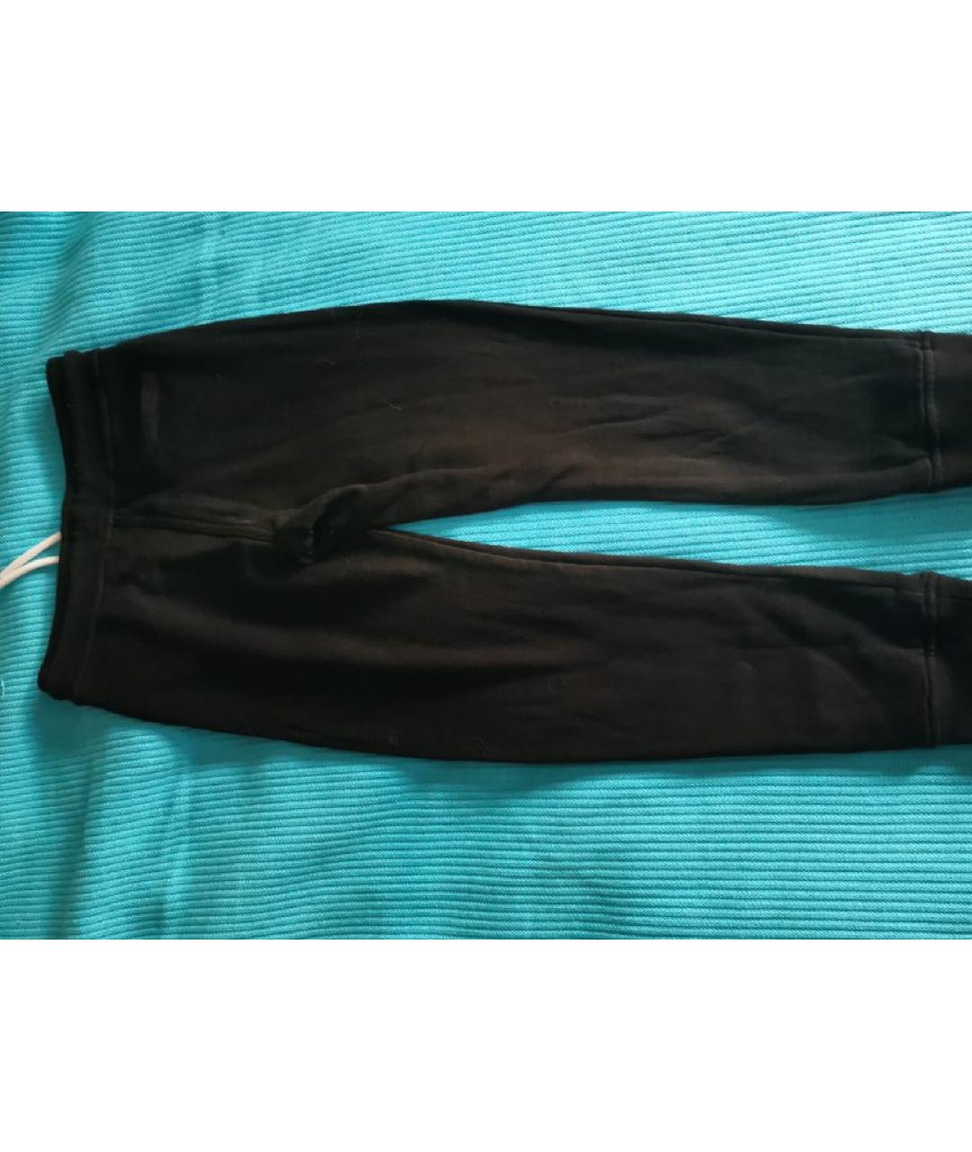 ARMANI JUNIOR Черные хлопковые брюки и шорты, фото 2