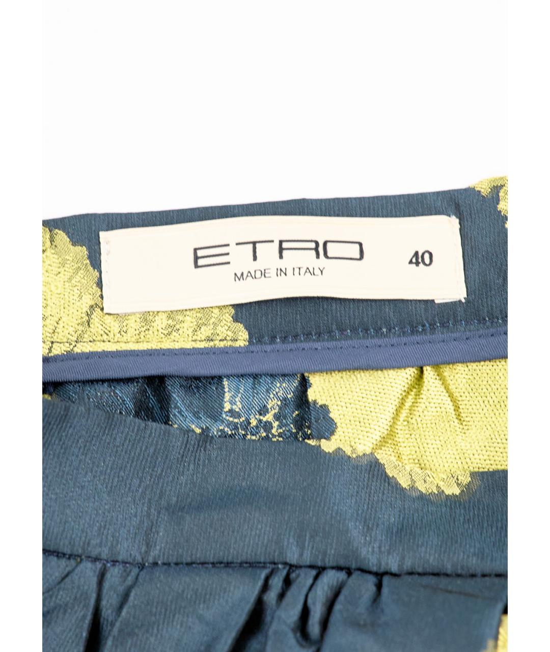 ETRO Зеленая полиэстеровая юбка мини, фото 3
