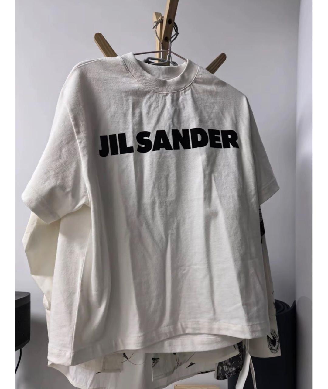 JIL SANDER Белая хлопковая футболка, фото 5