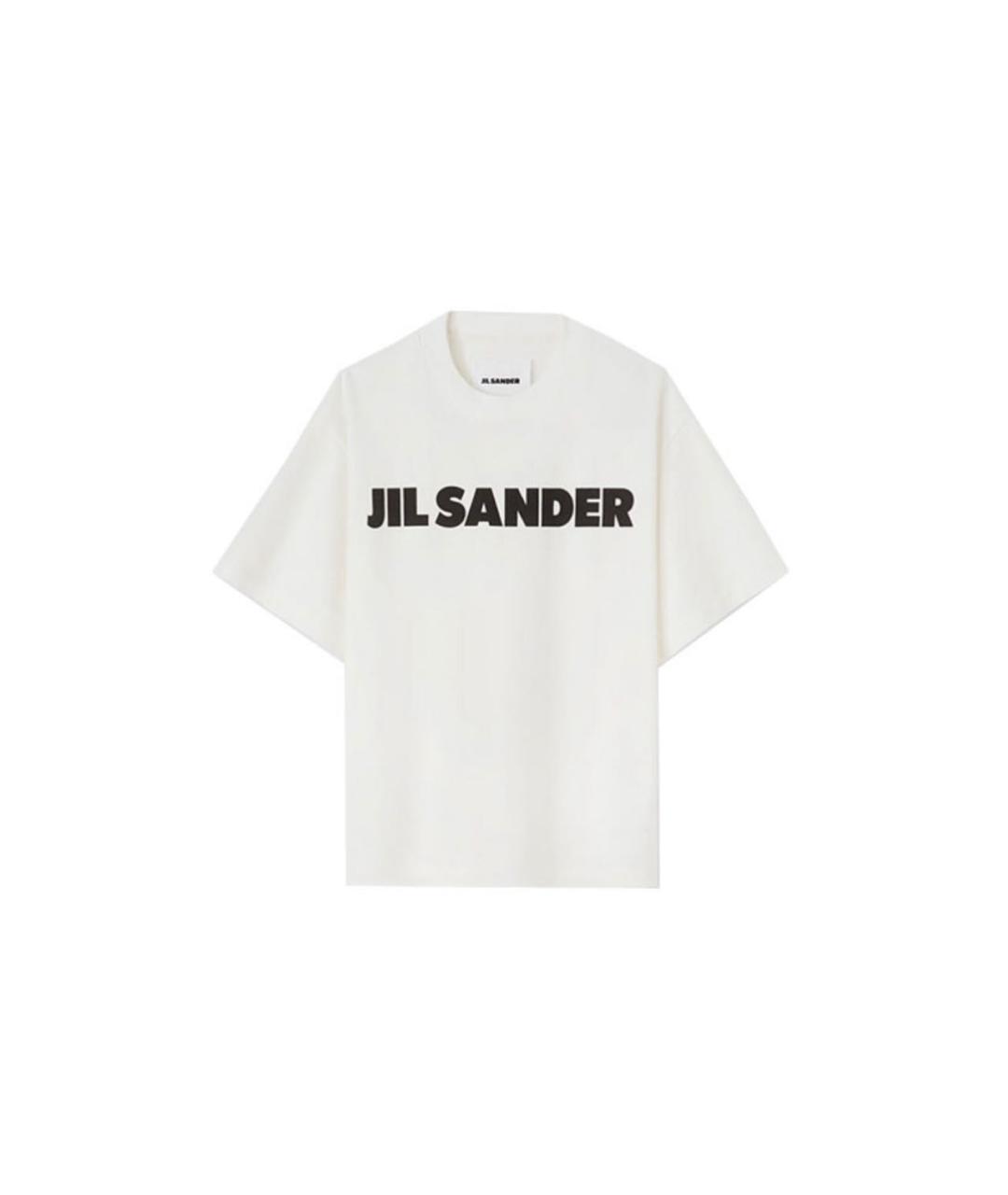 JIL SANDER Белая хлопковая футболка, фото 1