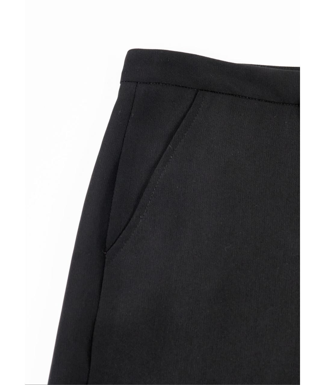 BLUMARINE Черные полиэстеровые прямые брюки, фото 4