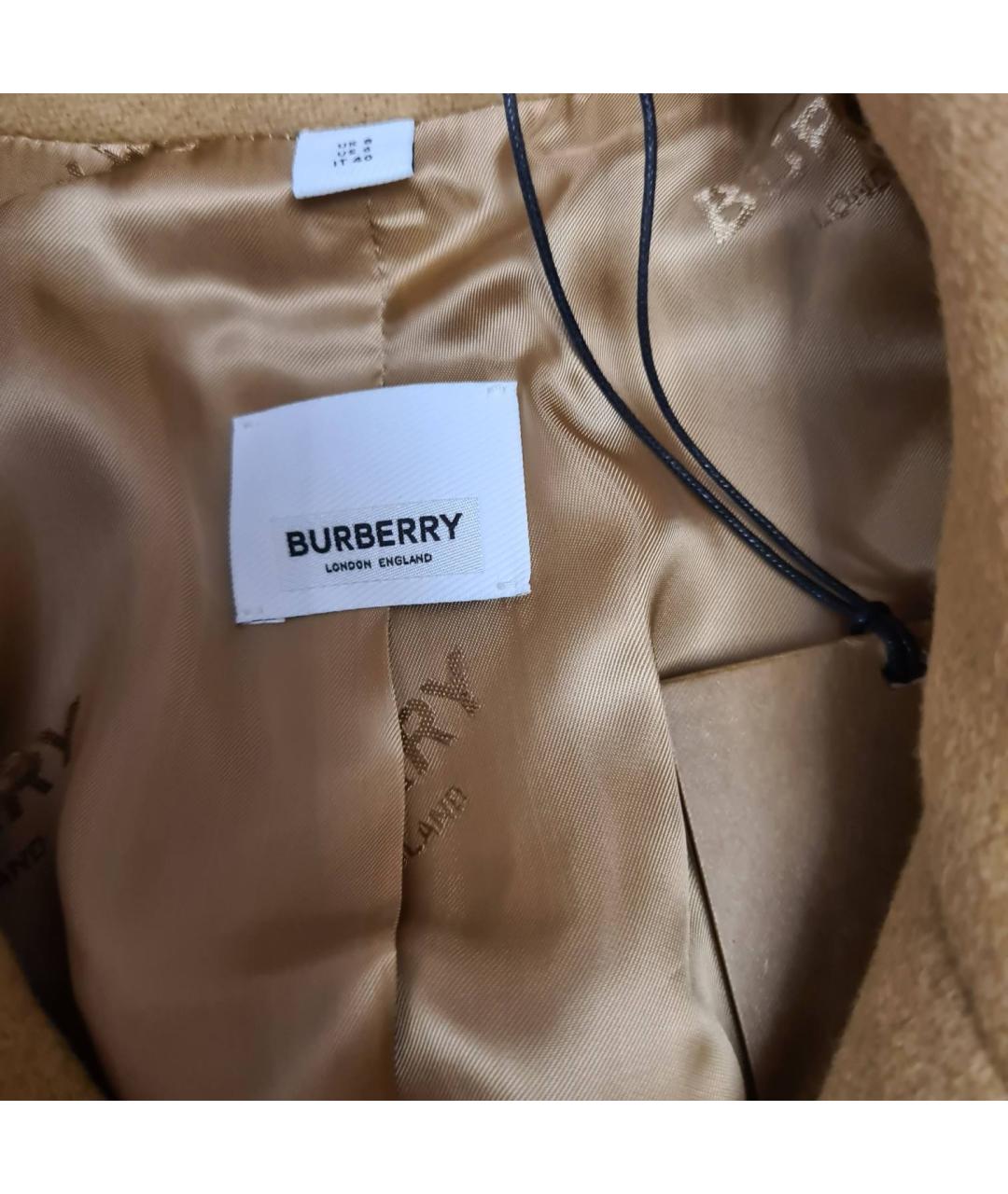 BURBERRY Горчичное пальто, фото 4