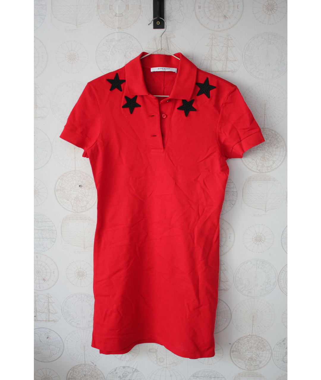 GIVENCHY Красное хлопковое повседневное платье, фото 4
