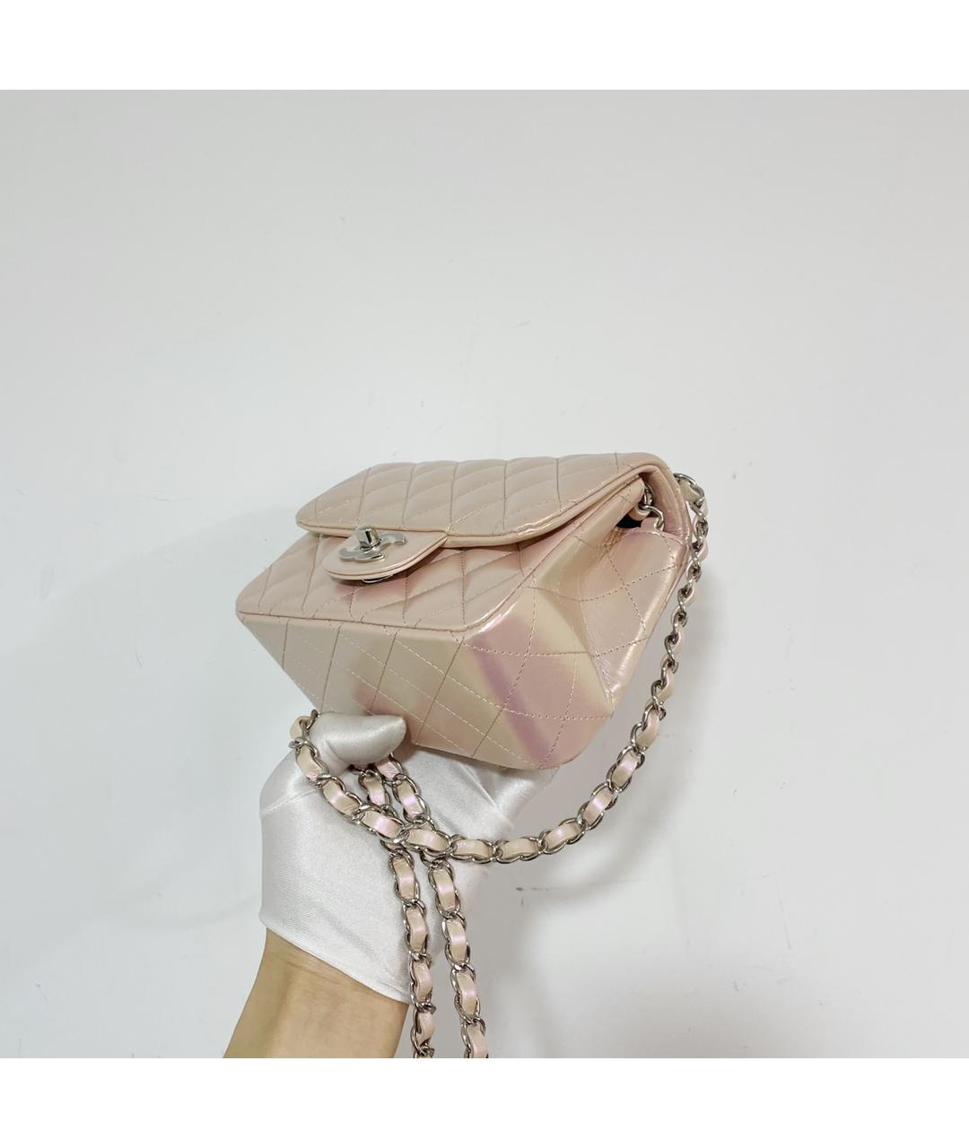 CHANEL Розовая кожаная сумка через плечо, фото 5