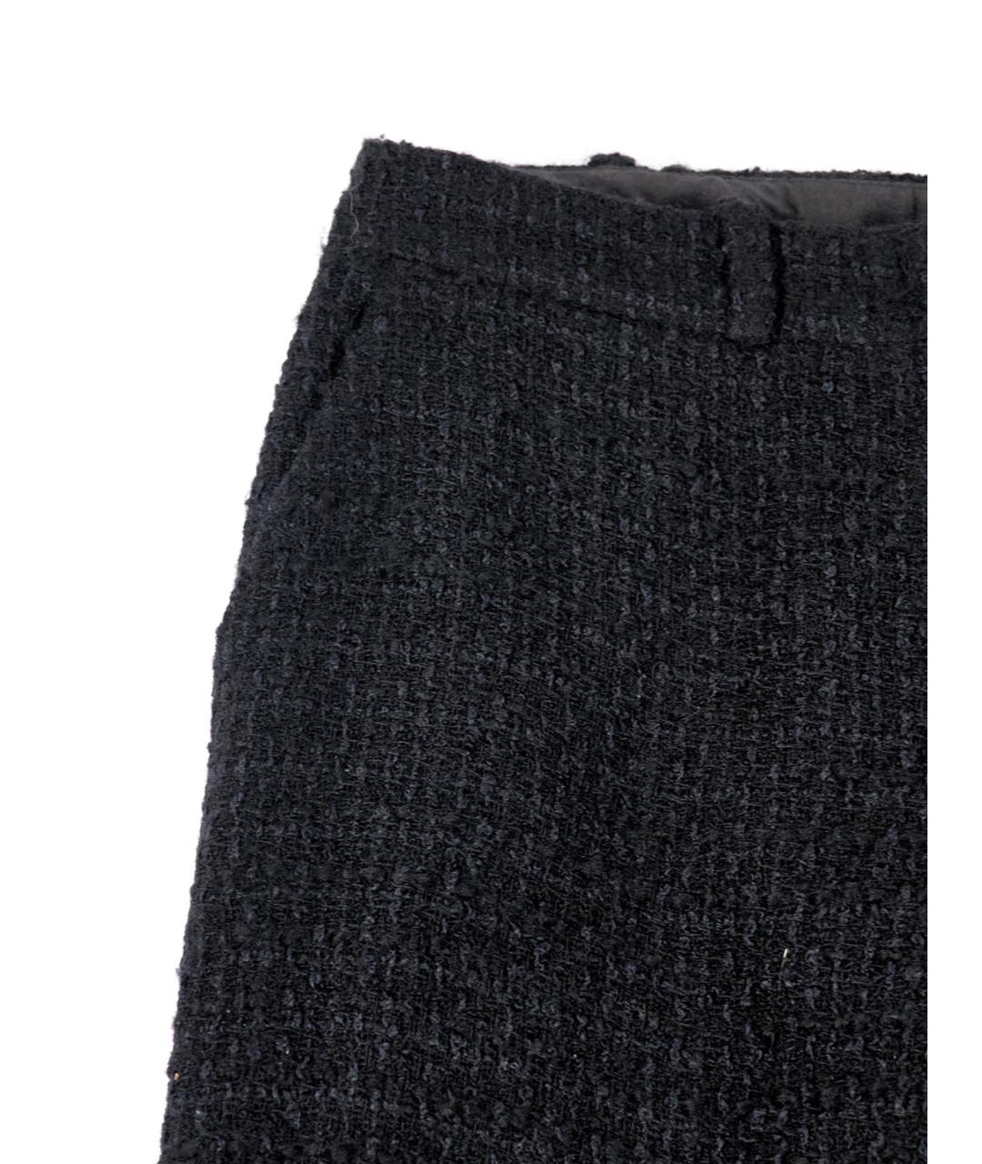 CHANEL Черные твидовые брюки широкие, фото 8