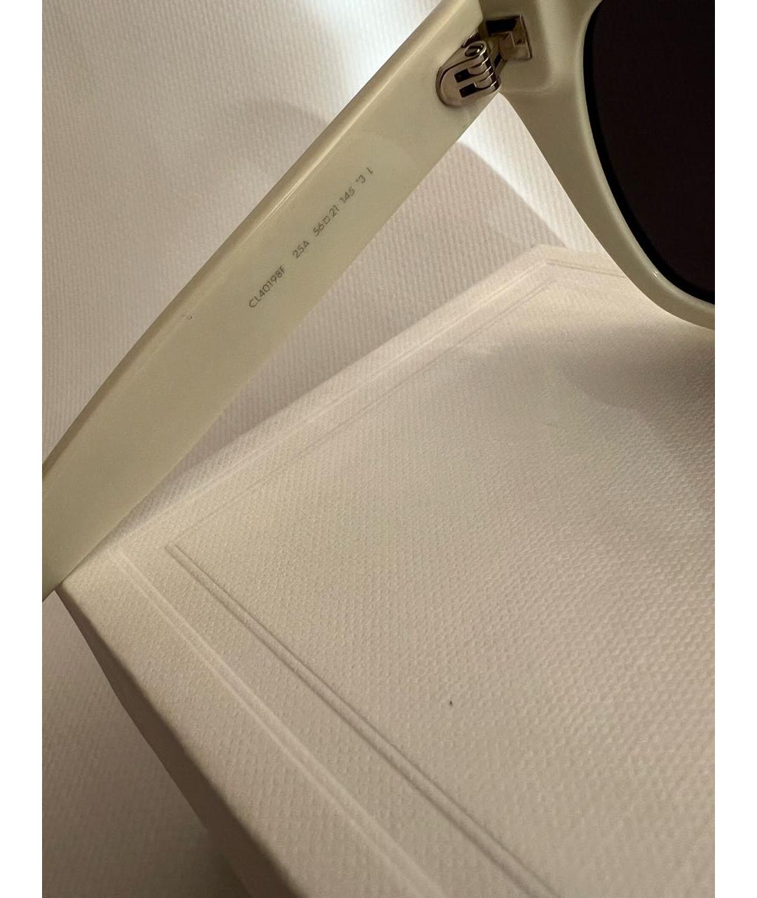 CELINE Белые солнцезащитные очки, фото 4