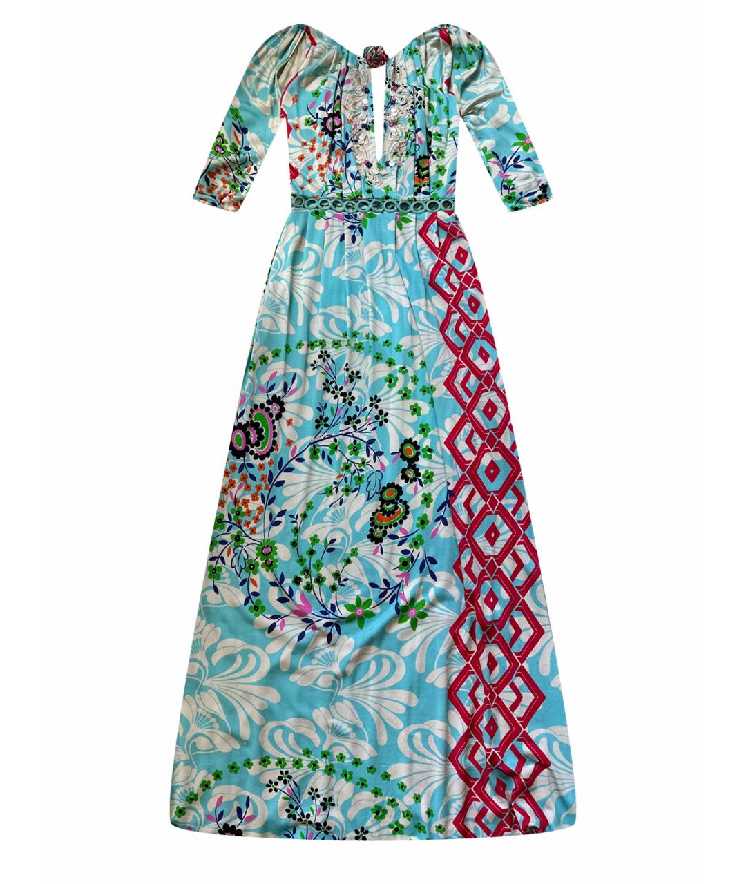 BLUMARINE Мульти шелковое коктейльное платье, фото 1