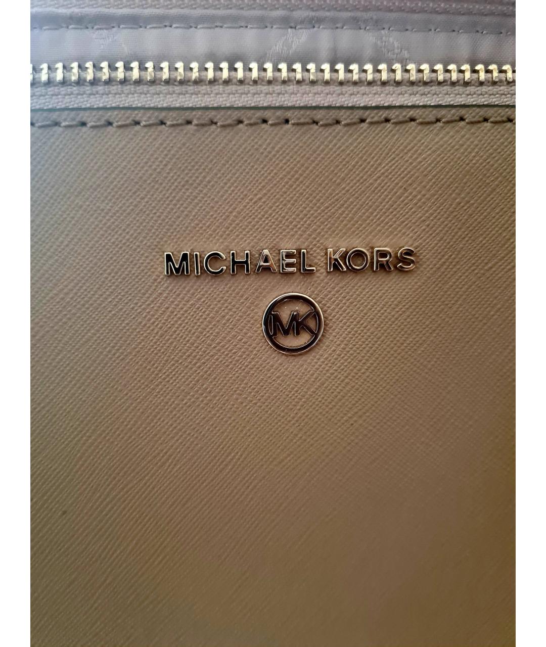 MICHAEL KORS Бежевая сумка тоут, фото 6