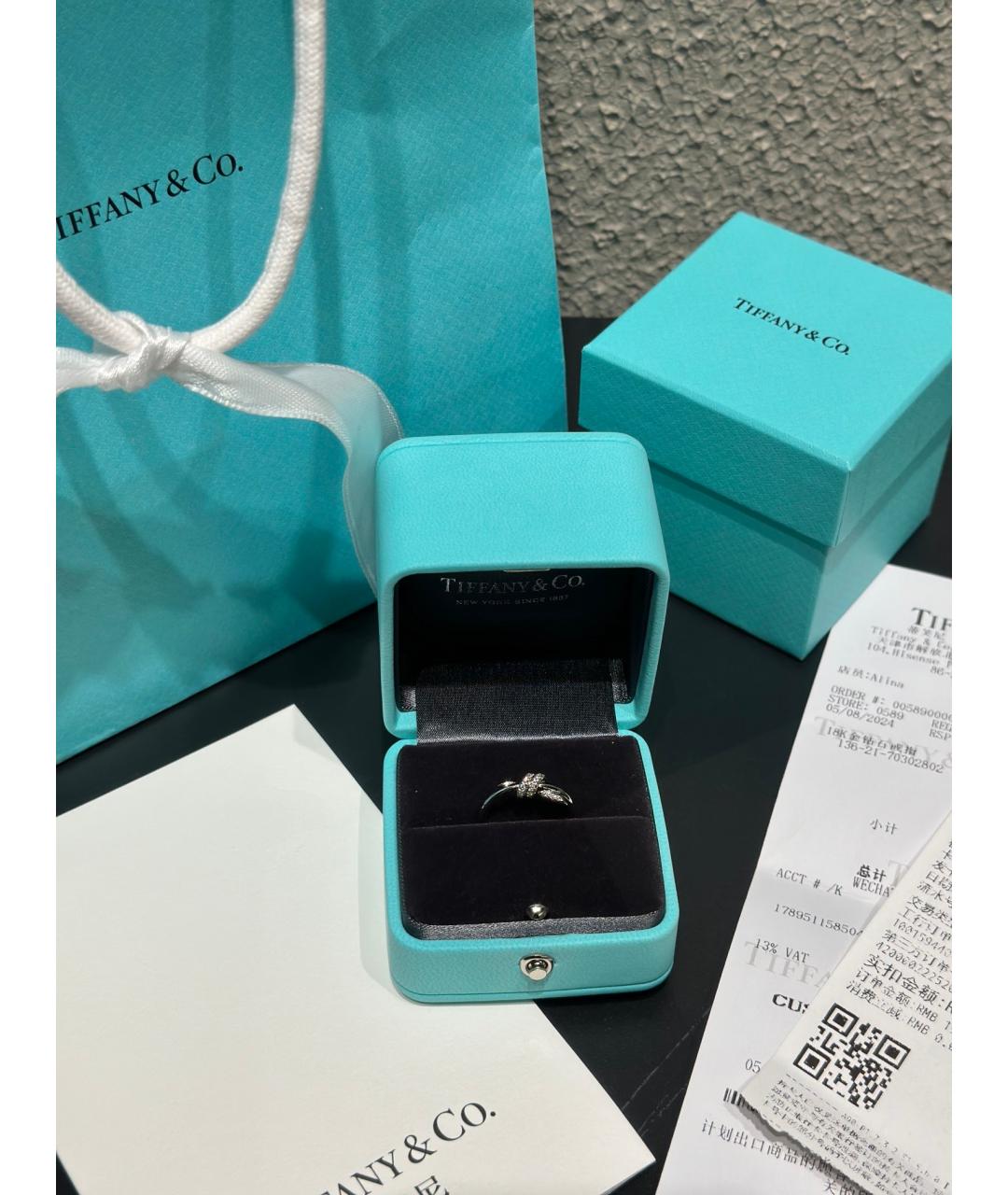 TIFFANY&CO Серебряное кольцо из белого золота, фото 4