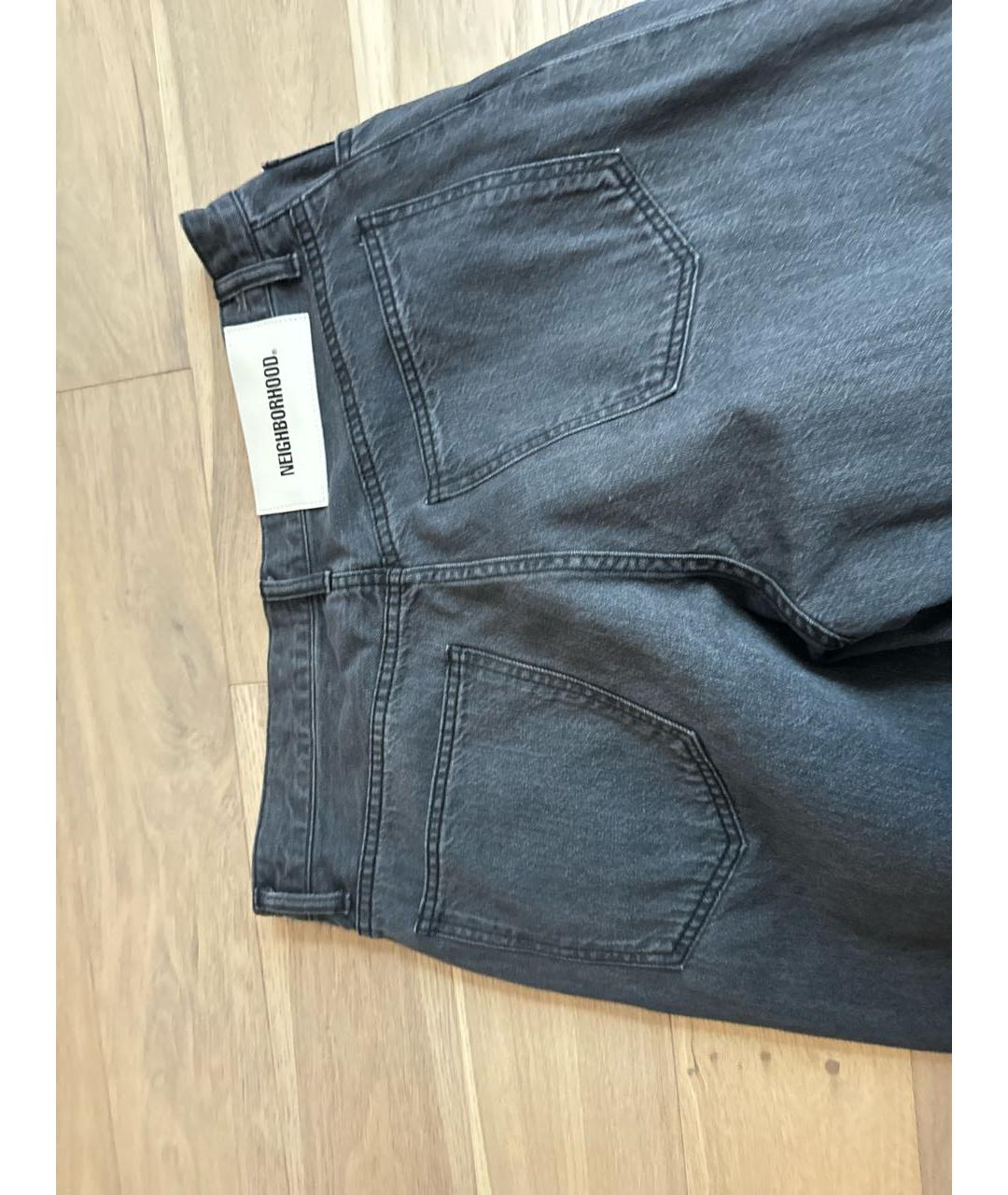 NEIGHBORHOOD Серые хлопковые джинсы, фото 4