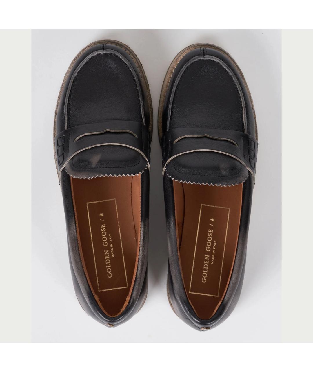 GOLDEN GOOSE DELUXE BRAND Черные кожаные лоферы, фото 4