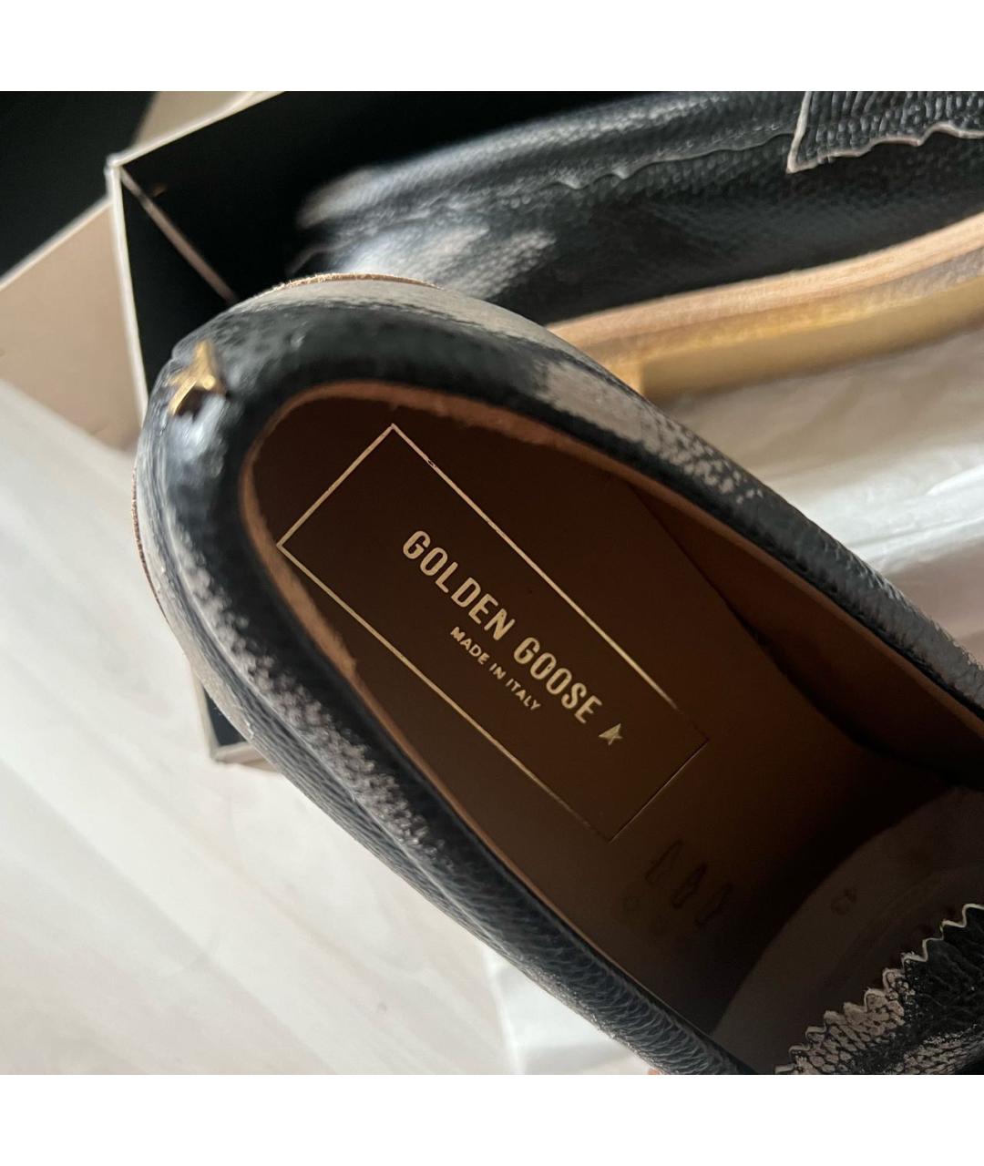 GOLDEN GOOSE DELUXE BRAND Черные кожаные лоферы, фото 7