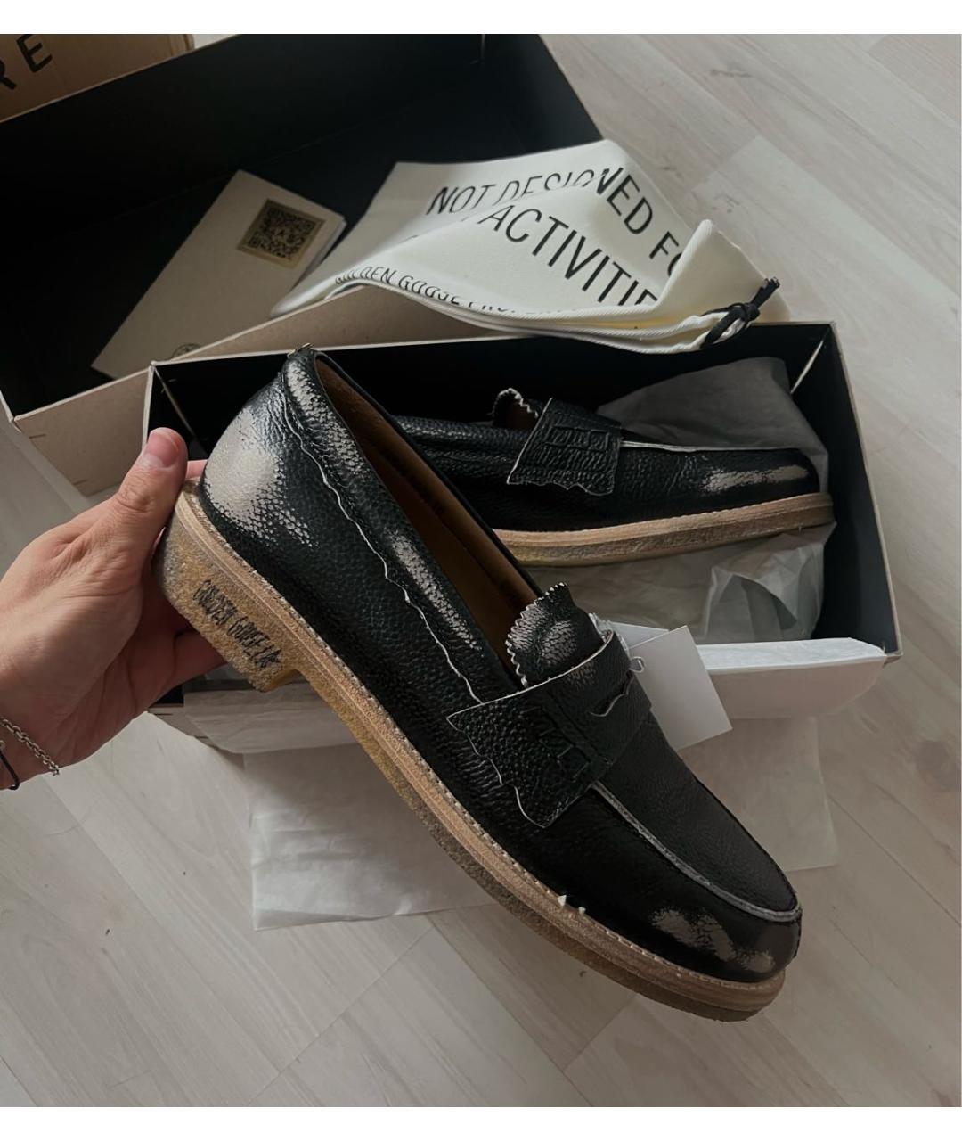 GOLDEN GOOSE DELUXE BRAND Черные кожаные лоферы, фото 8