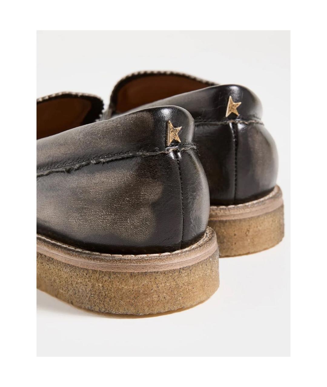 GOLDEN GOOSE DELUXE BRAND Черные кожаные лоферы, фото 5