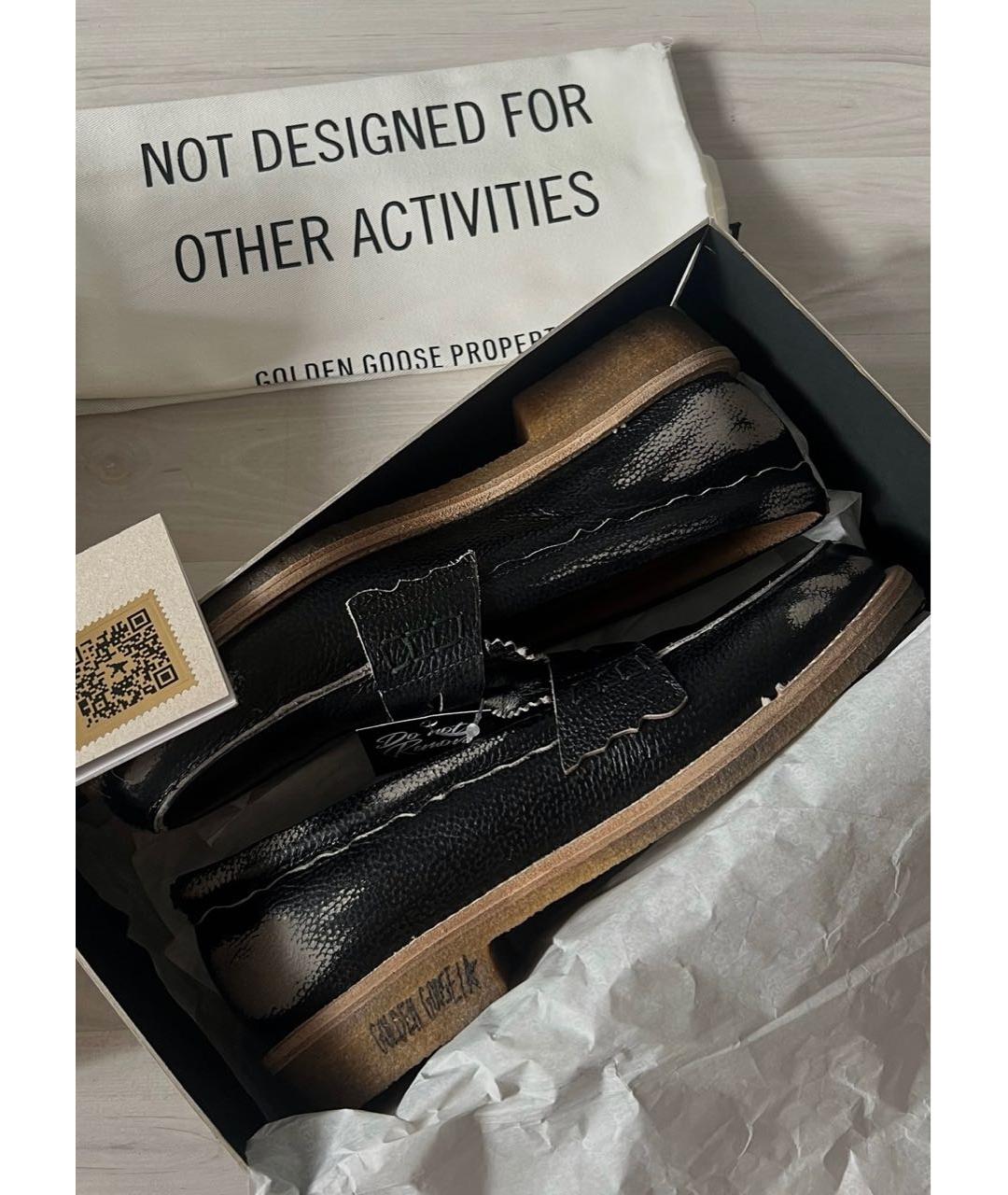 GOLDEN GOOSE DELUXE BRAND Черные кожаные лоферы, фото 6