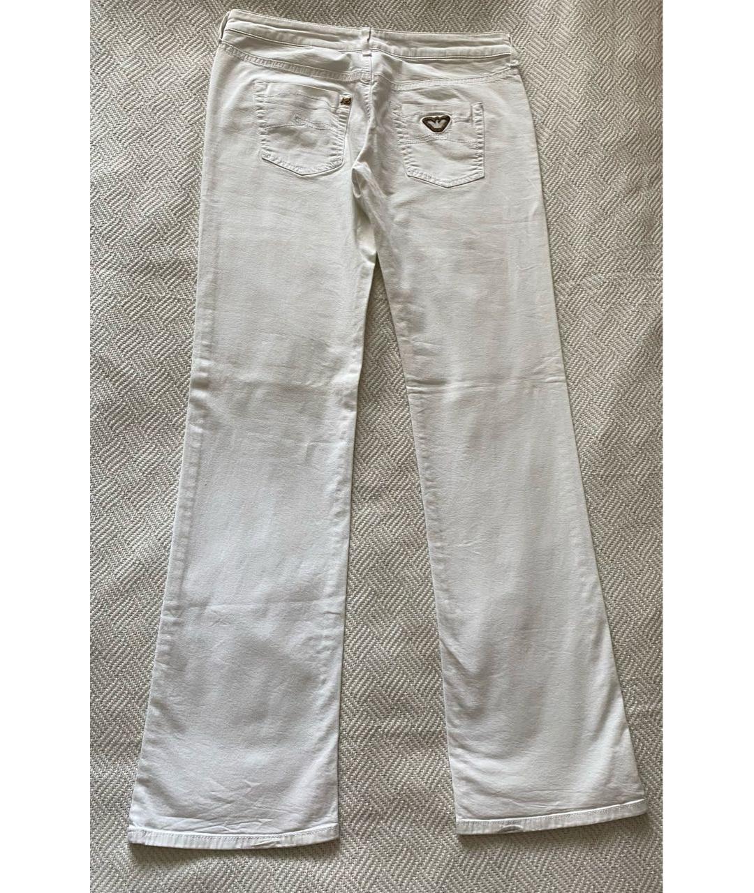 ARMANI JEANS Белые хлопковые прямые джинсы, фото 2