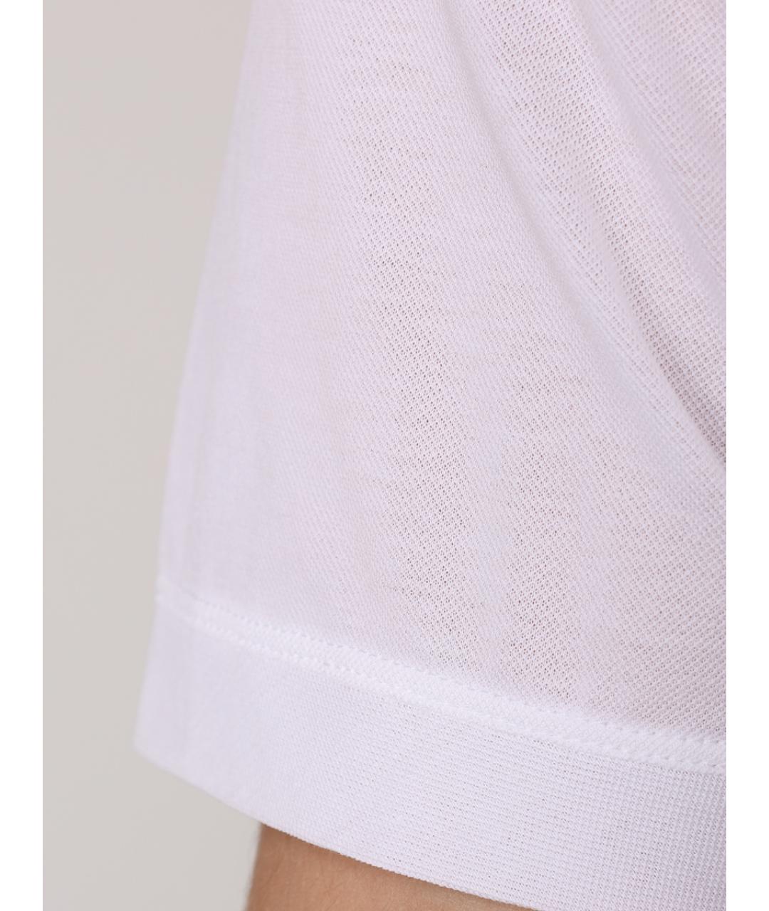 KITON Белая хлопковая футболка, фото 5