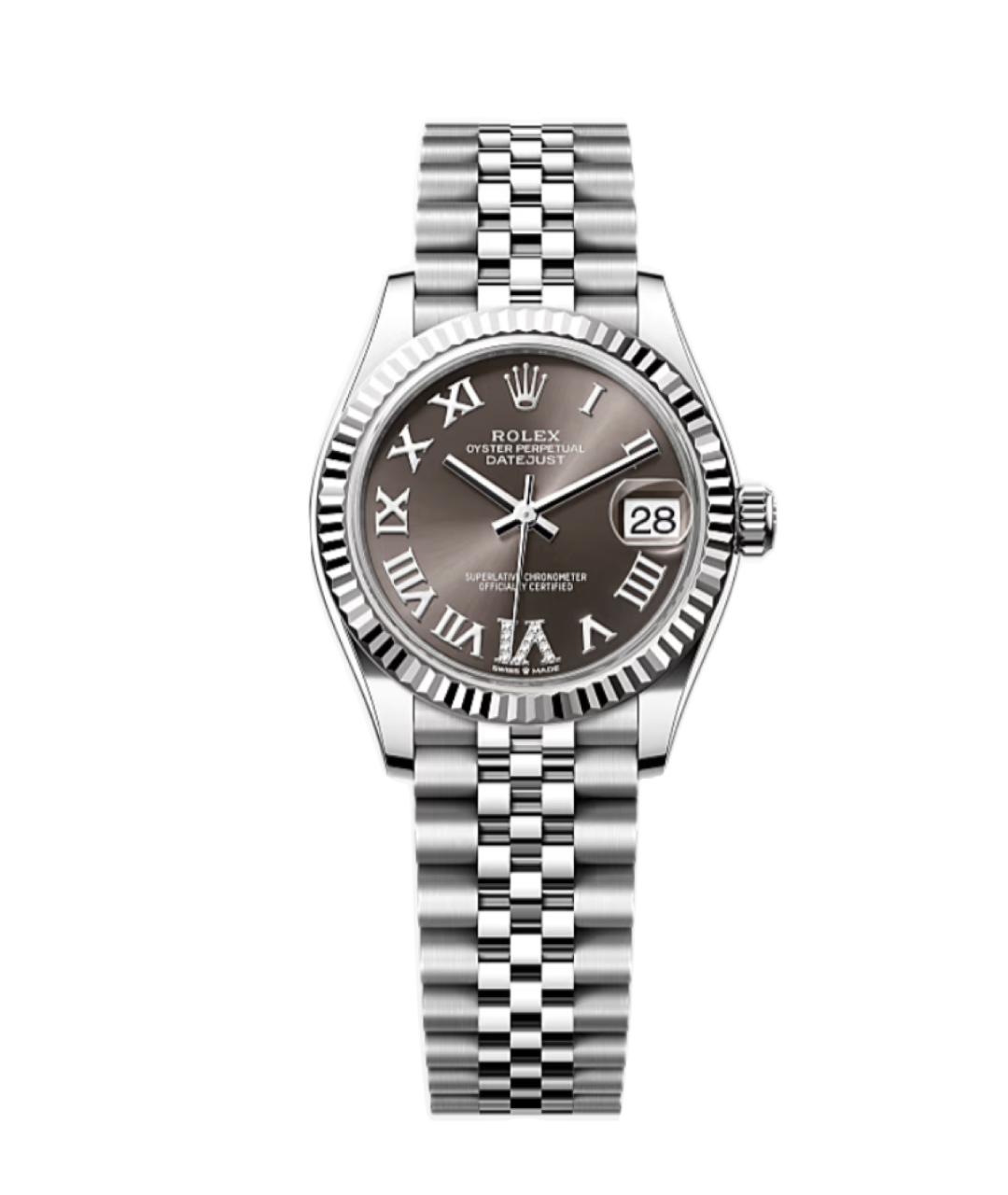 ROLEX Коричневые часы из белого золота, фото 1