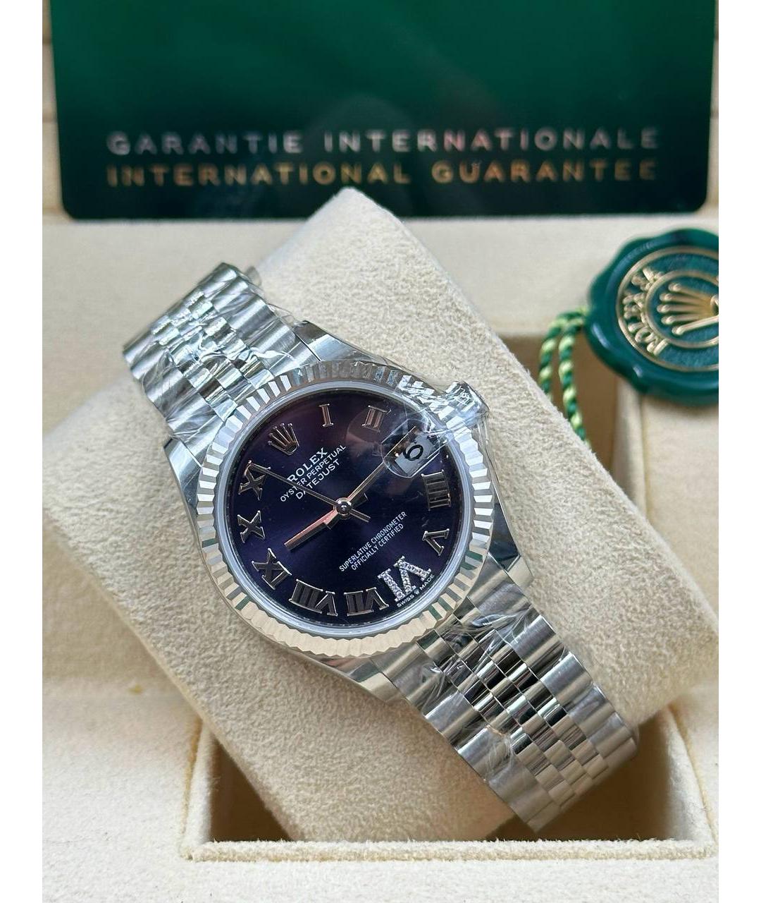 ROLEX Фиолетовые часы из белого золота, фото 3
