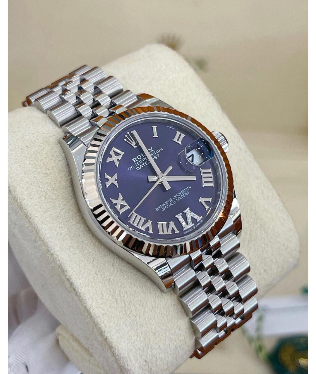 ROLEX Фиолетовые часы из белого золота, фото 5