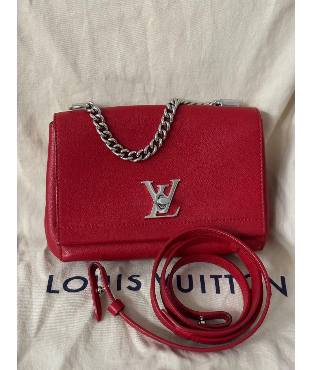 LOUIS VUITTON Красная кожаная сумка через плечо, фото 5