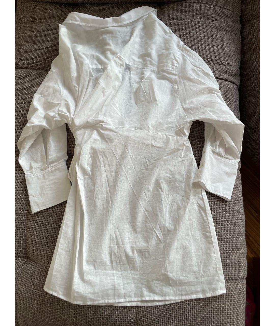 JACQUEMUS Белое хлопковое платье, фото 3