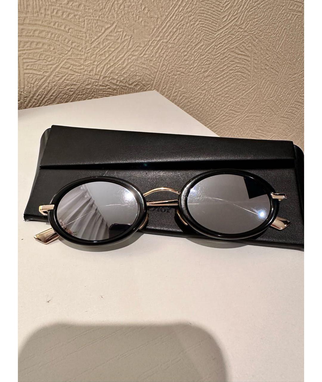 CHRISTIAN DIOR Черные пластиковые солнцезащитные очки, фото 4