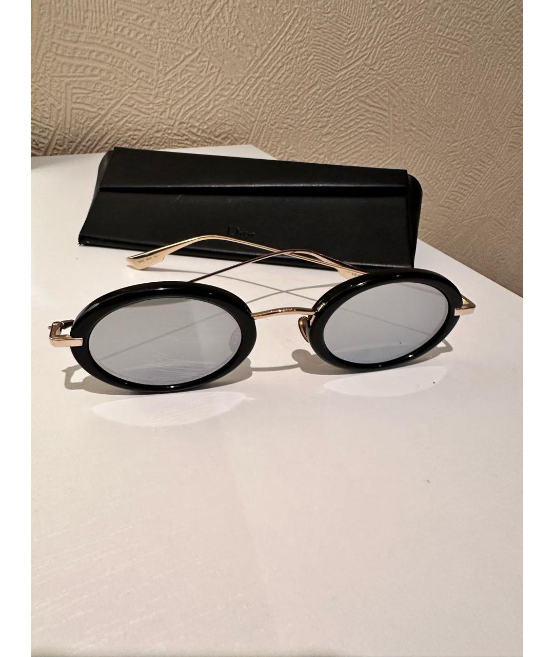 CHRISTIAN DIOR Черные пластиковые солнцезащитные очки, фото 2