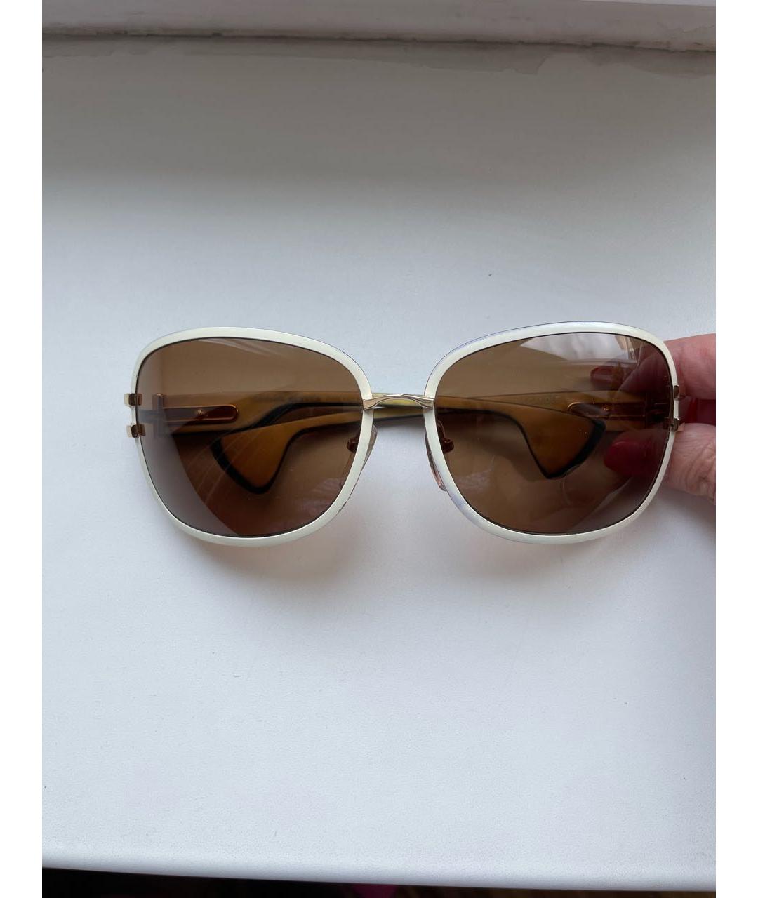 CHROME HEARTS Золотые металлические солнцезащитные очки, фото 9