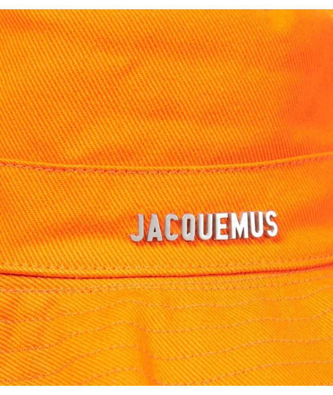 JACQUEMUS Оранжевая хлопковая панама, фото 3