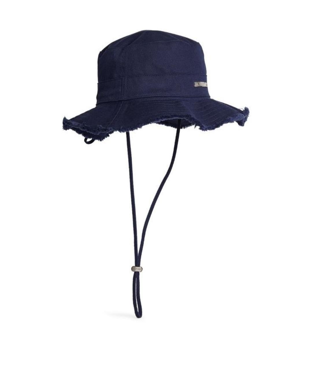JACQUEMUS Темно-синяя хлопковая шляпа, фото 2