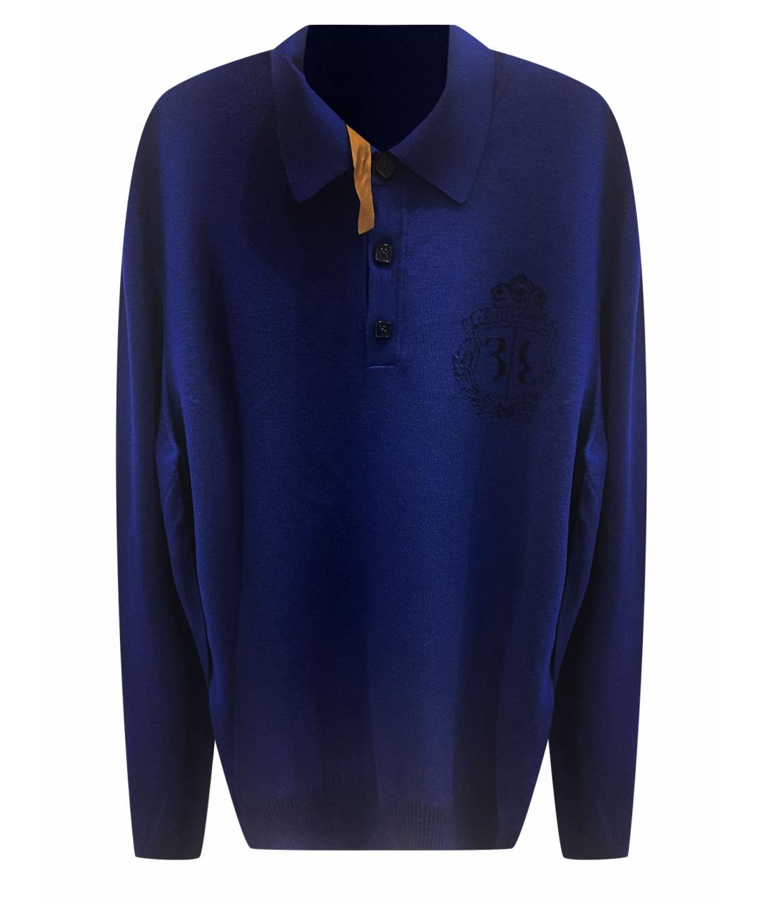 BILLIONAIRE Темно-синий шерстяной джемпер / свитер, фото 1