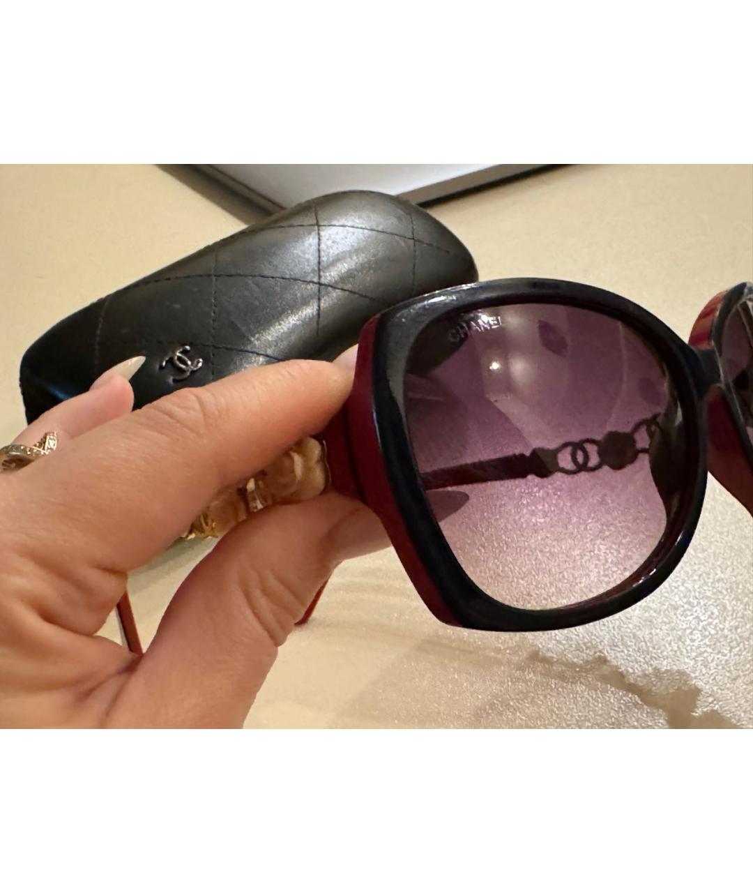 CHANEL Мульти пластиковые солнцезащитные очки, фото 4