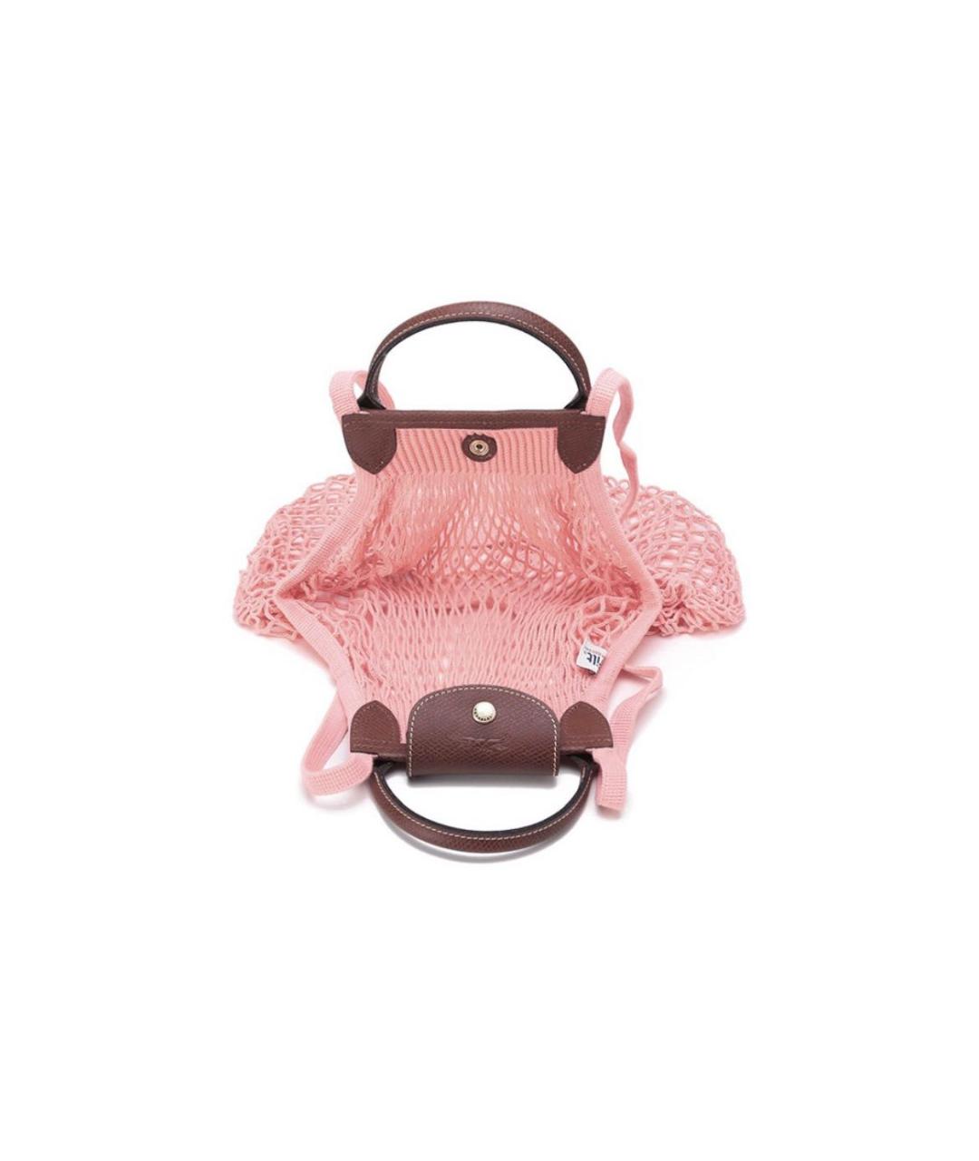LONGCHAMP Розовая тканевая сумка через плечо, фото 6