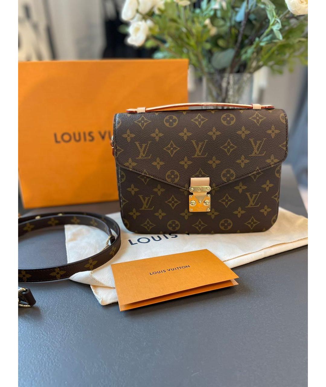 LOUIS VUITTON Коричневая сумка через плечо, фото 9