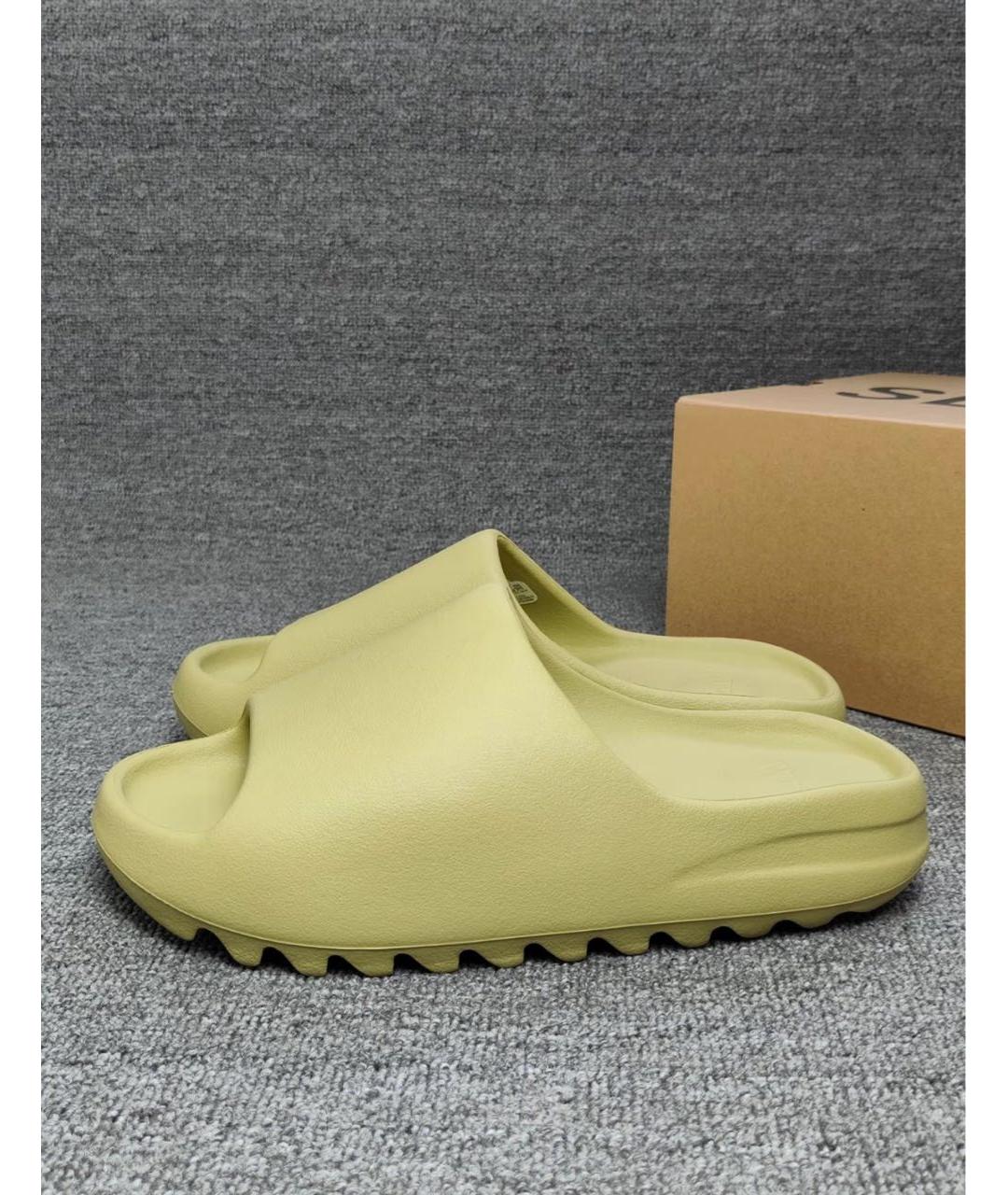 ADIDAS YEEZY Зеленые шлепанцы, фото 5