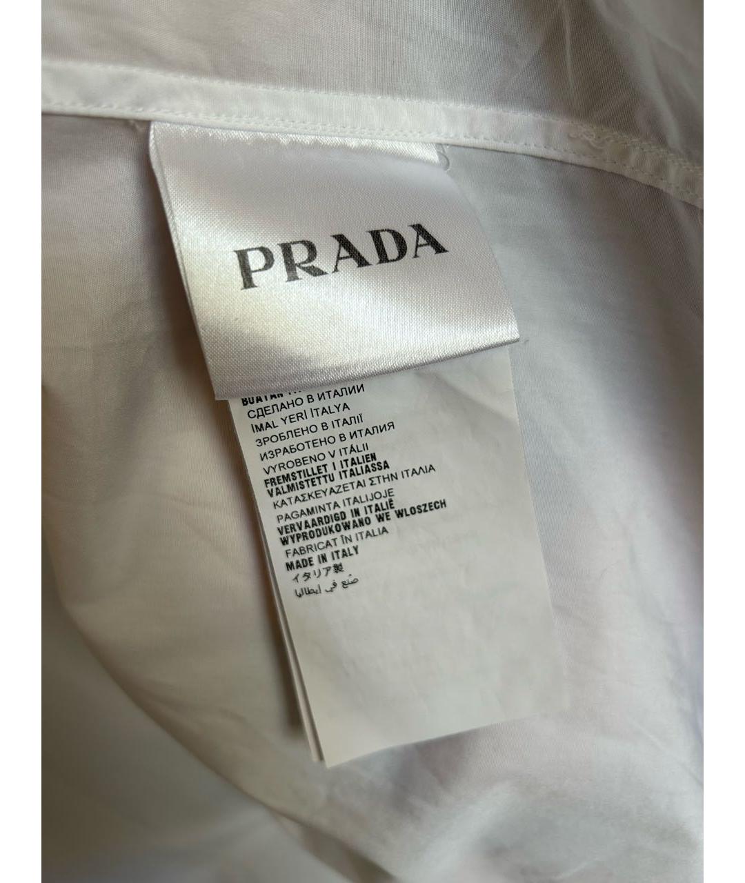 PRADA Белая хлопковая кэжуал рубашка, фото 4