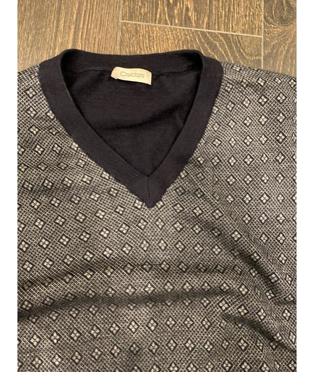 CRUCIANI Темно-синий кашемировый джемпер / свитер, фото 3