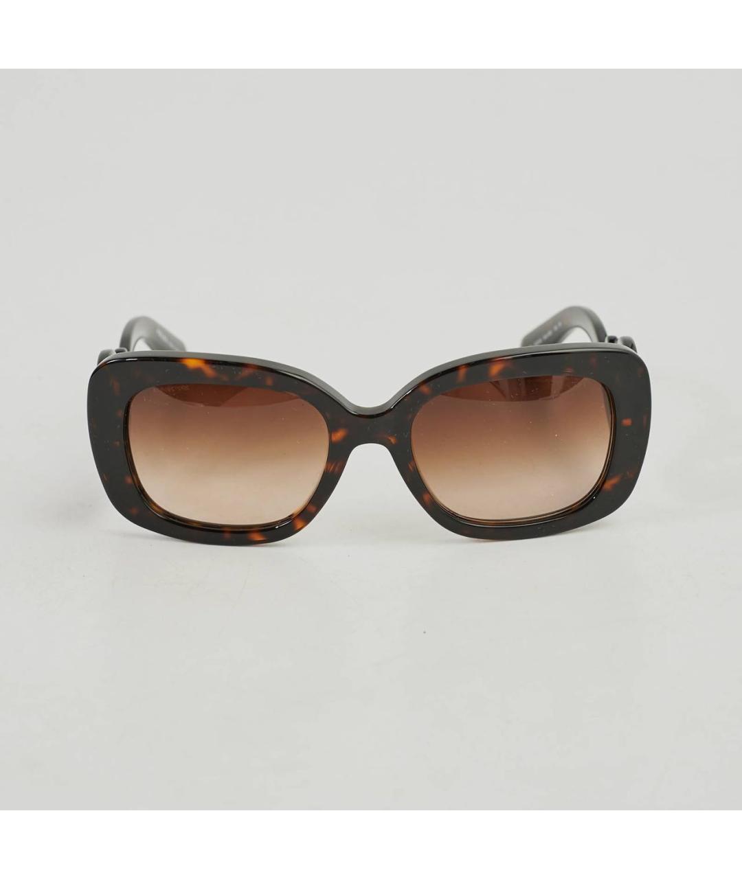 PRADA Коричневые пластиковые солнцезащитные очки, фото 9