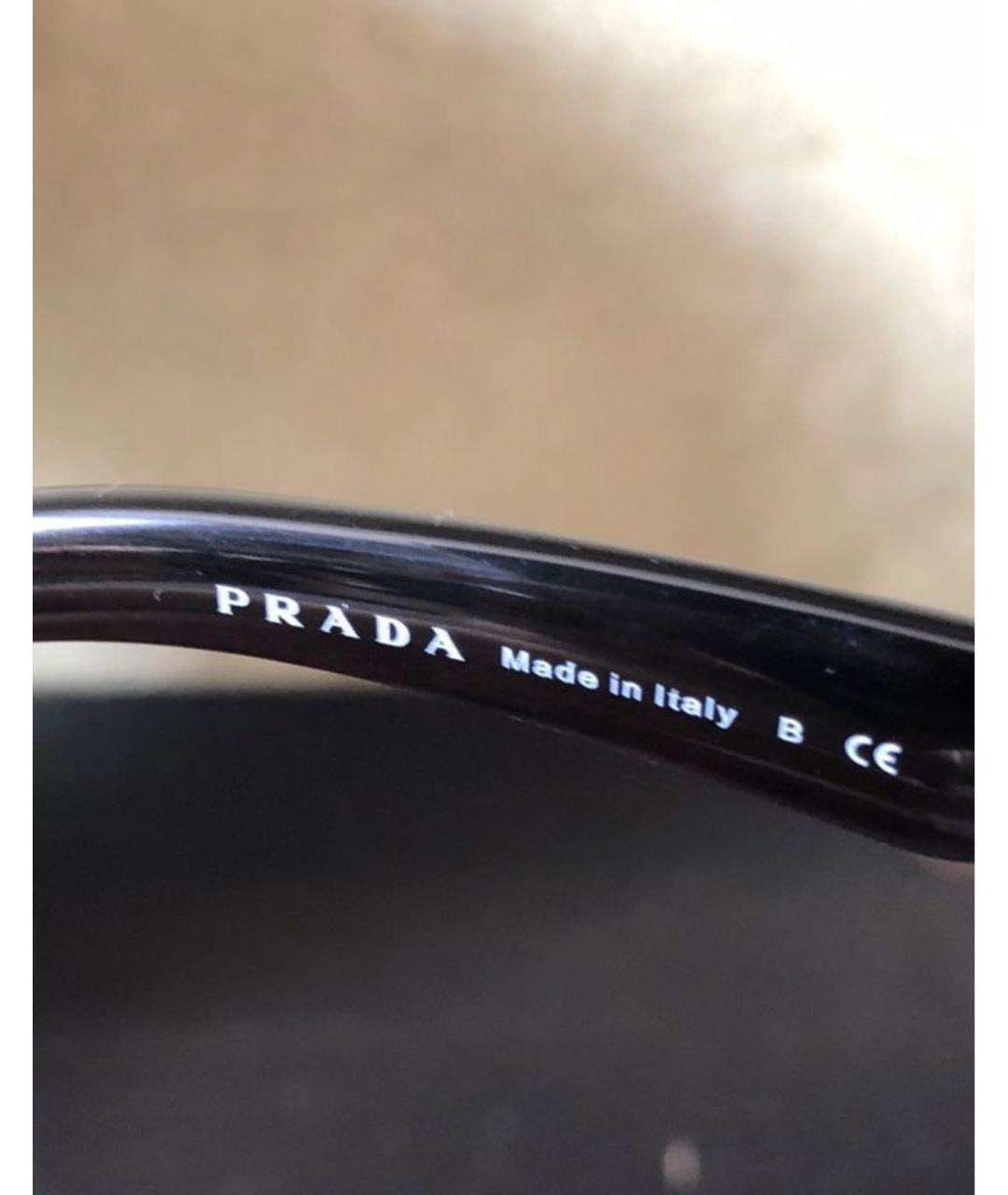 PRADA Коричневые пластиковые солнцезащитные очки, фото 6