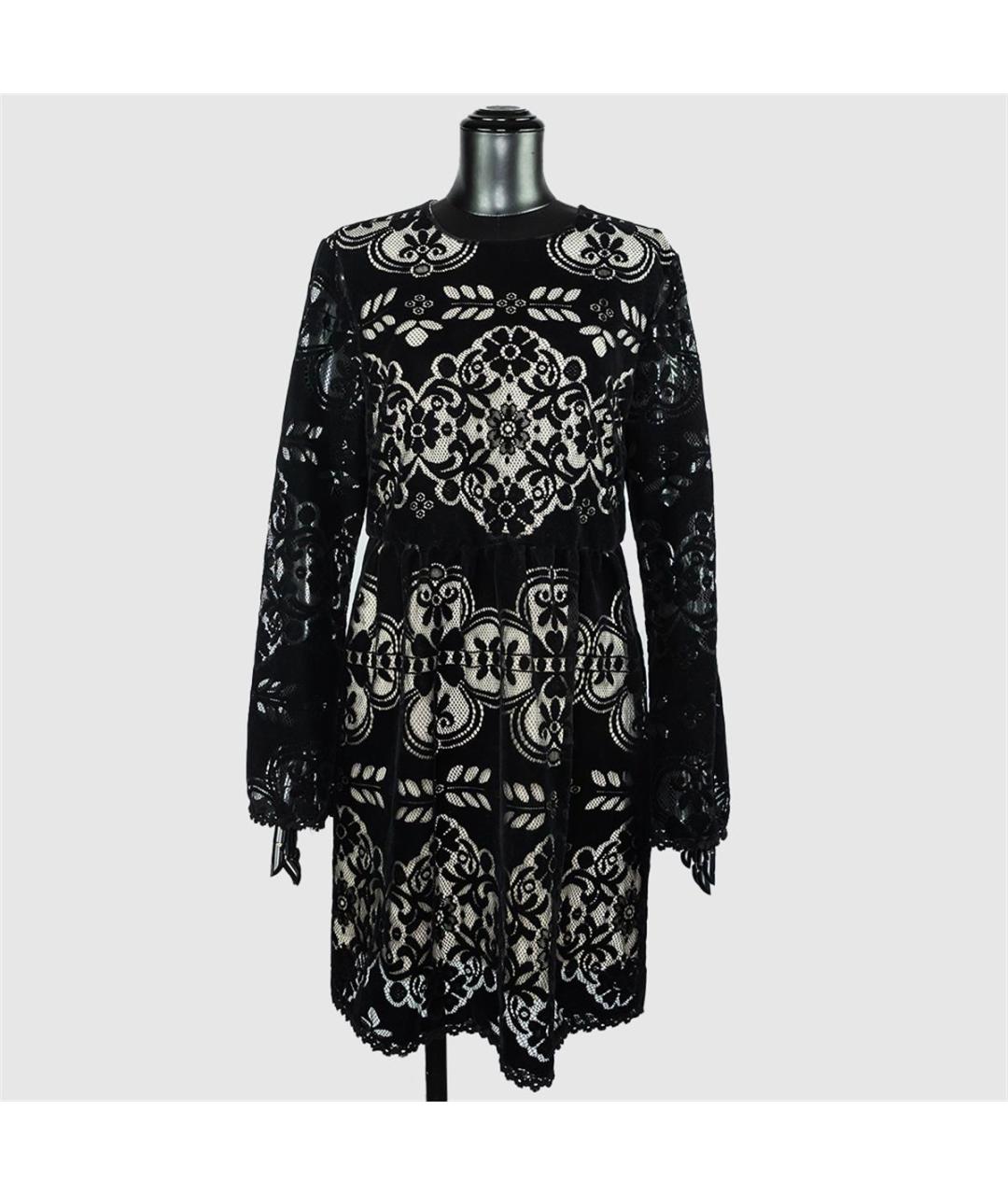 ERMANNO SCERVINO Черное бархатное повседневное платье, фото 4