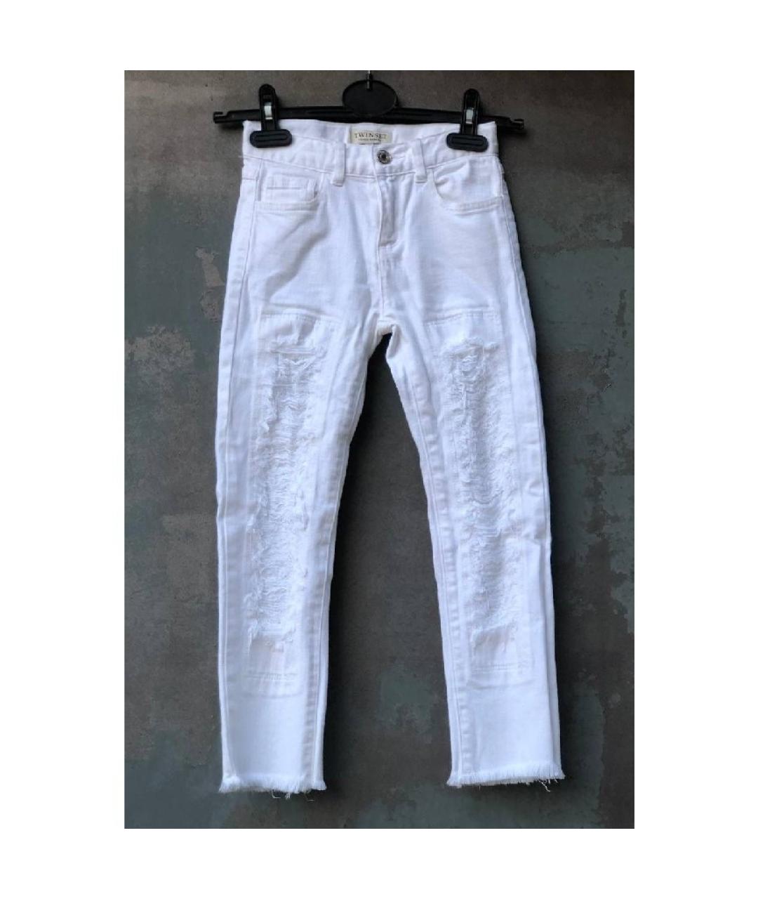 TWIN-SET Белые хлопковые брюки и шорты, фото 7