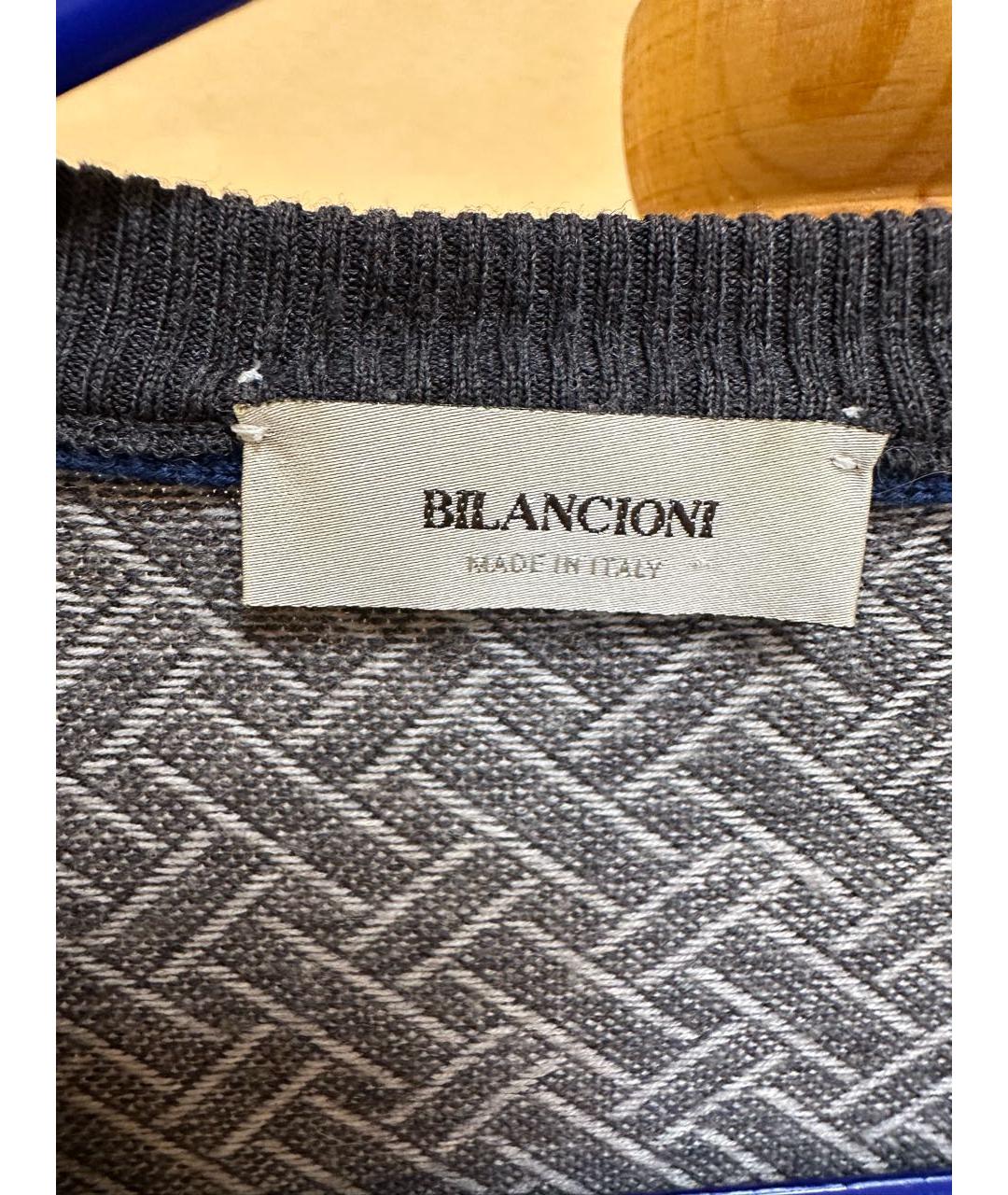 BILANCIONI Серый шерстяной джемпер / свитер, фото 2