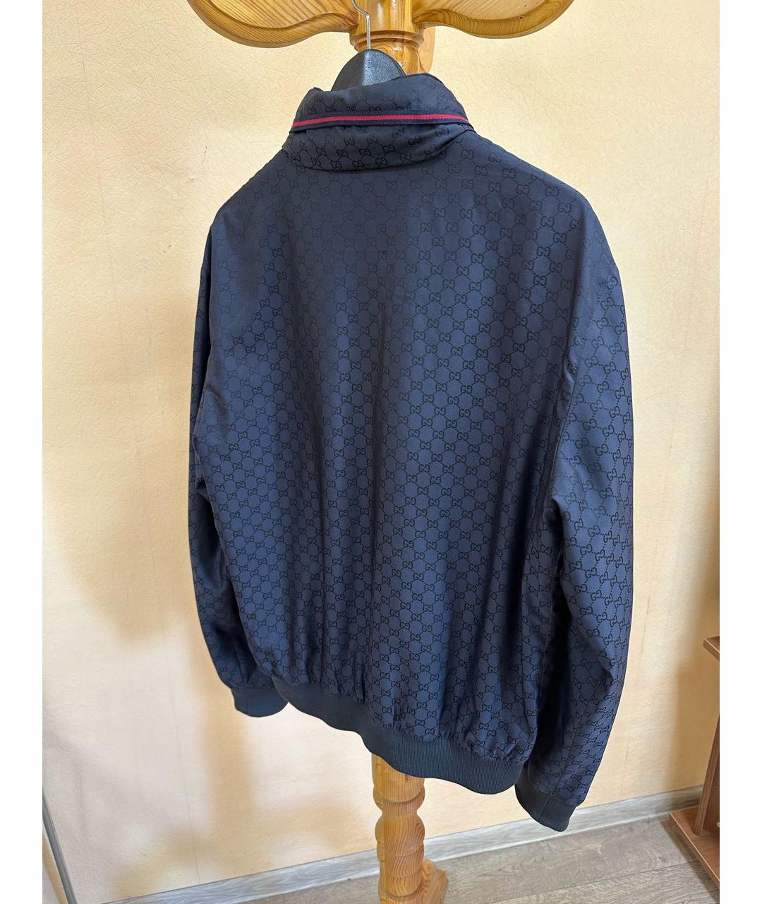 GUCCI Темно-синяя полиэстеровая спортивная куртка, фото 3