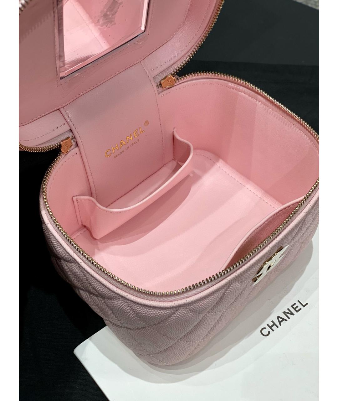 CHANEL Розовая кожаная сумка через плечо, фото 8