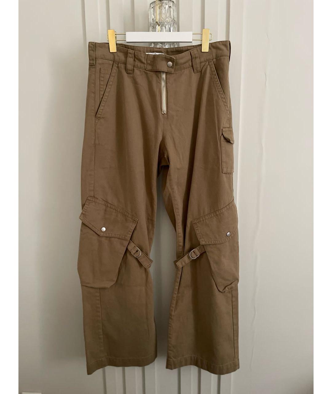 ACNE STUDIOS Бежевые хлопковые брюки широкие, фото 7