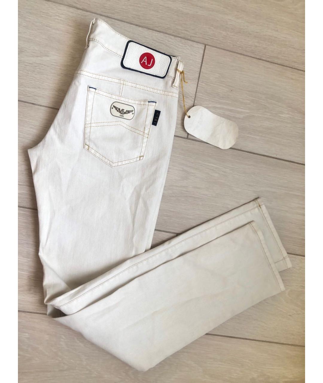 ARMANI JUNIOR Белые хлопковые детские джинсы, фото 8